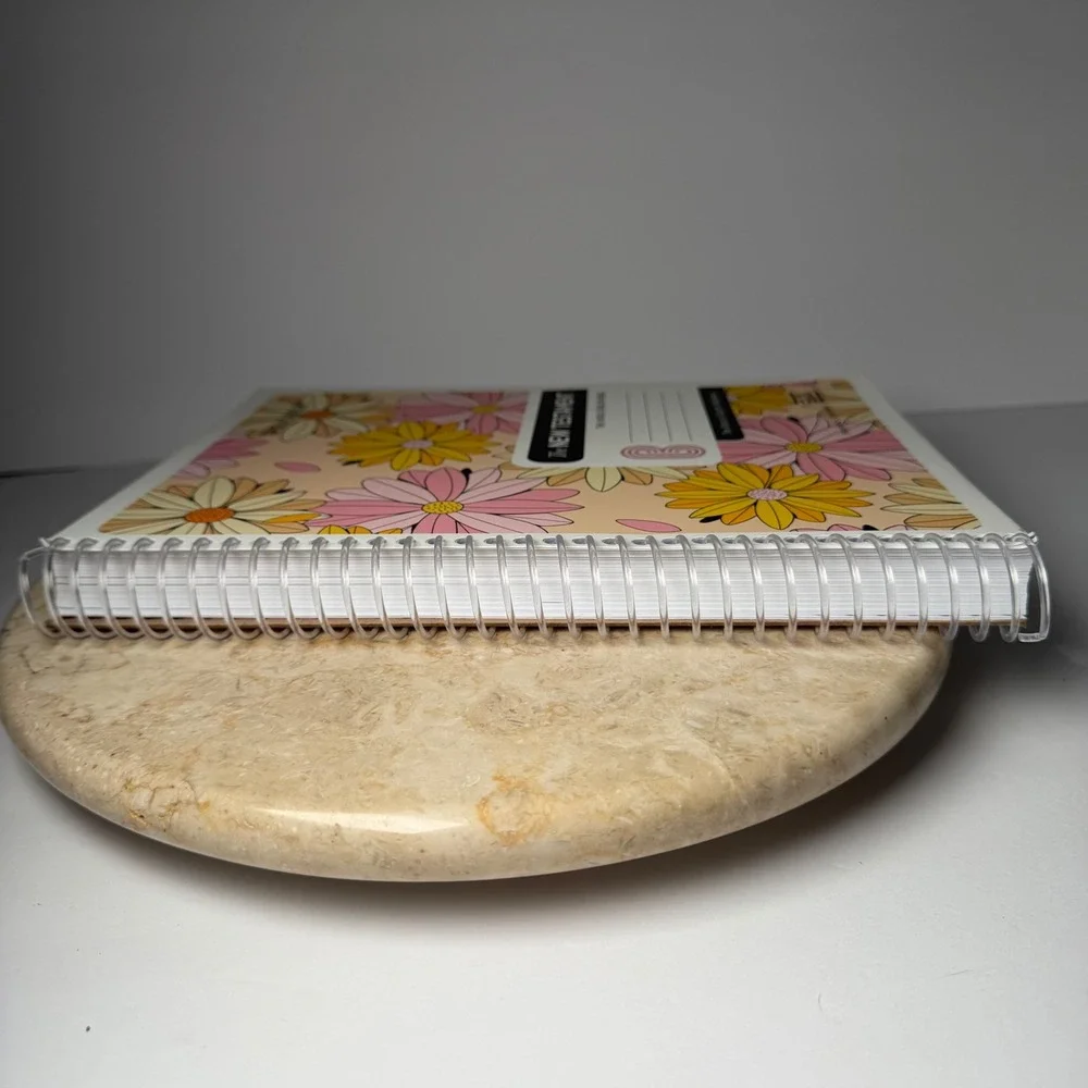 Spiral Bible New Testament WEB Floral Pink Yellow Daisy Note Taking Lay-Flat